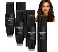 Root Touch Up Stick, stylo double extrémité avec pointe crayon et brosse douce, couvre instantanément les cheveux gris, correcteur racine imperméable hommes femmes (3# 3pcs)