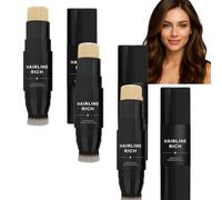Root Touch Up Stick, stylo double extrémité avec pointe crayon et brosse douce, couvre instantanément les cheveux gris, correcteur racine imperméable hommes femmes (5# 3pcs)