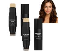 Root Touch Up Stick, stylo double extrémité avec pointe crayon et brosse douce, couvre instantanément les cheveux gris, correcteur racine imperméable hommes femmes (5# 2pcs)