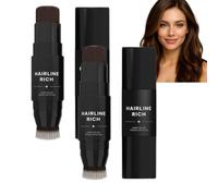 Root Touch Up Stick, stylo double extrémité avec pointe crayon et brosse douce, couvre instantanément les cheveux gris, correcteur racine imperméable hommes femmes (2# 2pcs)