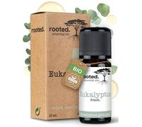 rooted.® Huile essentielle d’eucalyptus BIO 10 ml - Eucalyptus globulus - 100% pure - Pour aromathérapie, diffuseur, parfum d’ambiance, bougies