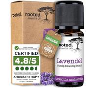 rooted.® Huile essentielle de lavande BIO 10 ml - Lavandula angustifolia - 100% pure - Pour aromathérapie, diffuseur, parfum d’ambiance, bougies