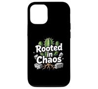 Rooted in Chaos Funny Cactus Gardener Graphic Coque pour iPhone 12/12 Pro