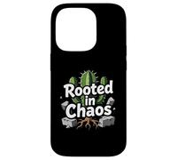 Rooted in Chaos Funny Cactus Gardener Graphic Coque pour iPhone 14 Pro