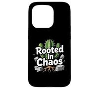 Rooted in Chaos Funny Cactus Gardener Graphic Coque pour iPhone 15 Pro