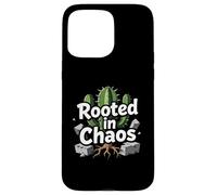 Rooted in Chaos Funny Cactus Gardener Graphic Coque pour iPhone 15 Pro Max