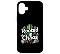 Rooted in Chaos Funny Cactus Gardener Graphic Coque pour iPhone 16 Plus
