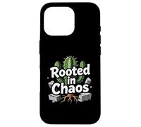 Rooted in Chaos Funny Cactus Gardener Graphic Coque pour iPhone 16 Pro