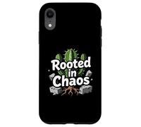 Rooted in Chaos Funny Cactus Gardener Graphic Coque pour iPhone XR