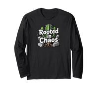 Rooted in Chaos Funny Cactus Gardener Graphic Manche Longue