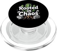 Rooted in Chaos Funny Cactus Gardener Graphic PopSockets PopGrip pour MagSafe