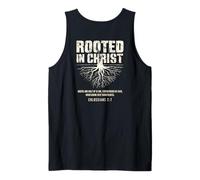 Rooted in Christ Christian Grunge Verse Bible Colossiens Débardeur