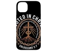 Rooted In Christ Colossians 2 7 Enraciné Et Fortifié Foi Coque pour iPhone 14 Plus