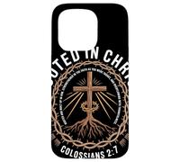 Rooted In Christ Colossians 2 7 Enraciné Et Fortifié Foi Coque pour iPhone 15 Pro