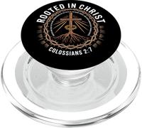 Rooted In Christ Colossians 2 7 Enraciné Et Fortifié Foi PopSockets PopGrip pour MagSafe
