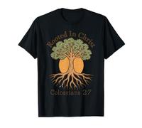 Rooted in Christ - Colossiens 27 Oak Tree Christian T-Shirt