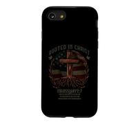 Rooted in Christ Cross Shirt Christian Tee for Men Coque pour iPhone SE (2020) / 7/8
