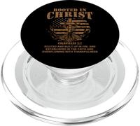 Rooted in Christ Shirt Christian Shirt for Men Cross Shirt PopSockets PopGrip pour MagSafe
