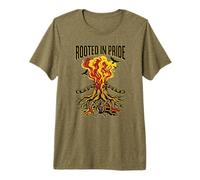 Rooted in Pride Black Power African American Empowerment T-Shirt Haut de Gamme