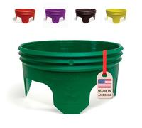 Rooted Promise Lot de 6 anneaux de culture ronds de 17,8 cm, parfaits pour arroser en profondeur les légumes, les herbes, les fleurs et les plantes de jardin, vert, fabriqué aux États-Unis