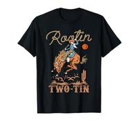 Rootin 2 boîtes en étain It's My 2nd Birthday Cowboy Rodéo 2 ans T-Shirt
