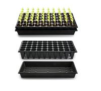 RooTrimmer Lot de 10 plateaux de démarrage de graines de 1020 avec 10 plateaux de démarrage de graines de 9 cm de profondeur à 50 cellules - Kit de démarrage de graines pour le jardinage, plateaux de
