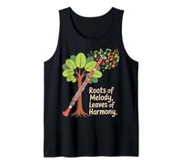 Roots of Melody Leaves of Harmony Design pour basson Débardeur