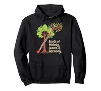 Roots of Melody Leaves of Harmony Design pour basson Sweat à Capuche
