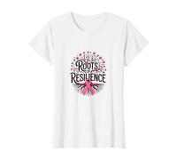 Roots of Resilience Ruban de Sensibilisation au Cancer du Sein Rose T-Shirt