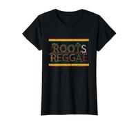 Roots Reggae-Forêt T-Shirt Graphique avec Valeur, Femme, Noir, M
