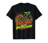 Roots Rocks and Bad Decisions VTT Descente Boue Racines T-Shirt