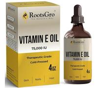 RootsGro - Huile pour la peau à la vitamine E : hydrate et répare la peau, réduit les cicatrices, la sécheresse et la desquamation | Riche en vitamine E
