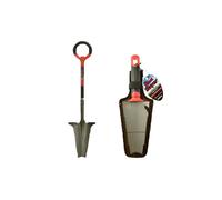 ROOTSLAYER - VENTEO - Pack Duo - Noir - Adulte - Outils jardin - Bêche - Transplantoir - Acier de carbone - Manche 360°