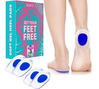 ROOTZ® | 2 Paires de Talonnettes en Silicone pour Épine Calcanéenne | Semelle Gel "Shock Absorber" pour Soulager la Douleur du Talon et la Fasciite Plantaire | 4 pièces/ 2 paires (L 42-46)