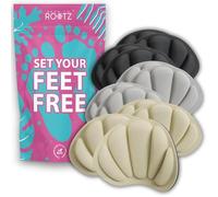 ROOTZ Coussinets Talon Chaussures 12 x - 6 paires assorties (gris, noir, beige) - épaisseur 0,5/0,7 cm - Memory Foam, anti-ampoules, adhésif fort - Pour grandes chaussures homme femme (Multicolor)