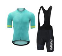 Ropa de Ciclismo para Home Ensemble maillot de cyclisme pour homme avec cuissard à bretelles et short de route (bleu ciel, taille XL)