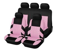 Ropaix Housses Sieges Housses de Protection pour siège de Voiture, Ensemble Complet, Lavable, pour Nissan, pour Premiere Voiture Ensembles Housses(Pink Full Set)