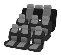 Ropaix Housses Sieges pour Transporter T5 Housses de siège Protecteur 2 + 1 Housses de siège de Voiture pour 9 sièges Voiture Ensembles Housses(Gray 9pcs)