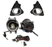 Ropaix Projecteurs Antibrouillard Pour Toyota Pour Auris 2014-15 Harnais Câblage Couverture Grille Halogène Yeux Ange DRL LED Pare-chocs Avant Feux Brouillard Lampe(Blue ring set)