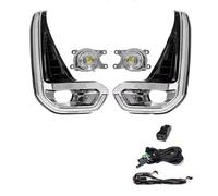 Ropaix Projecteurs Antibrouillard Pour Toyota Pour Hilux Led DRL Lampe Brouillard Lumière Jour Courant Jour Pare-chocs Conduire Interrupteur Fils Signal Virage(DRL Fog White)