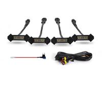 Ropaix Projecteurs Antibrouillard Pour Toyota Pour Tacoma 2016 2017-2020 Voiture LED Grille Strobe Lumière Avertissement Lampe Jour Grille DRL Blanc Ambre(Lens White)