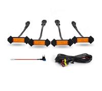 Ropaix Projecteurs Antibrouillard Pour Toyota Pour Tacoma 2016 2017-2020 Voiture LED Grille Strobe Lumière Avertissement Lampe Jour Grille DRL Blanc Ambre(Yellow Lens Amber)