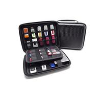 Ropch Électronique Accessoires Sac Rangement Sac Portable Imperméable Antichoc Voyage Organisateur de câbles pour Power Bank / USB / Disque Dur / Cartes Mémoire
