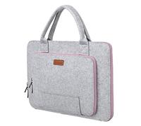 Ropch Housse pour Ordinateur Portable 11.6 Pouces, Housse en Feutre avec Poignée Compatible avec Acer/Asus/HP/Lenovo Gris & Rose