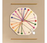 Rope Challenge Game - Puzzle en Bois 22,3 x 22,3 cm - Jouet à Main pour œil de Main - Planche de démêlage - Puzzle avec Design Portable - Jeu de logique pour, Adolescents et Famille