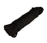 Rope & Cord Corde utilitaire en polypropylène de 6 mm - Corde robuste tout usage pour camping, mâts de drapeau, aménagement paysager et plus encore - Noir