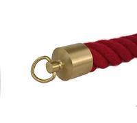 Rope End Cap with Ring for 40Â mm Hand Rail Rope Brass matt by Seilendkappe mit Ring Messing matt 40mm