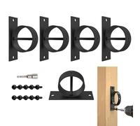 Rope Fence Bracket Holder - Dust Cover Support Clip | Metal Construction with Anti Rust Coating, Secure Mount Design, Rope Fixing Accessory for Crowd Control Stanchions