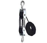 Rope Hoist - Heavy Duty 2200 lbs Breaking Strength Ratchet Puller | 50ft Sturdy and Portable Rope Hoist for Hunting, Garage, Warehouse, Construction and Outdoor Lifting Applications