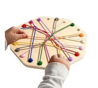 Rope Knots Challenge Game, Parent-Child Interaction Twisted Rope Untangle Puzzle, Brain Teaser Logic Board Game, Fine Motor Skill Toy for Boys and Girls, 8.78x8.78x0.51 inches